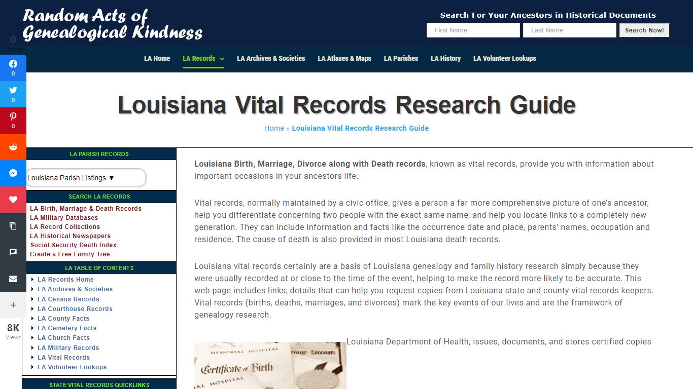 How to order Louisiana Vital Records - raogk.org